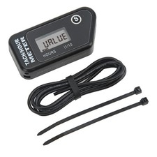 ?Inductive Digital Tach Hour Meter IP68 Waterproof Motorcycle RPM Counter Black