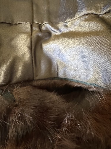 Vtg Fur Mink Stole Cape Wrap Brown Evening Jacket Shawl Ave. Montaigne Opera - Picture 11 of 14