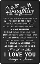 Daughter Gifts from Mom Dad - To My Daughter I Love You Inspirational Engraved W