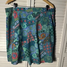 Vintage 80  s Geometric Marcia Size 16 Loose Leg Shorts