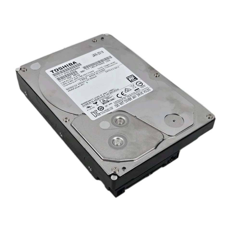 Toshiba 3.5" DT01ABA200V 2TB 5700RPM SATA3 32M Cache Desktop Internal HDD New OB - Image 2 of 3
