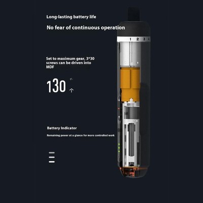 Portable Electric Screwdriver 7 Speed Setting Rechargeable Battery Built In