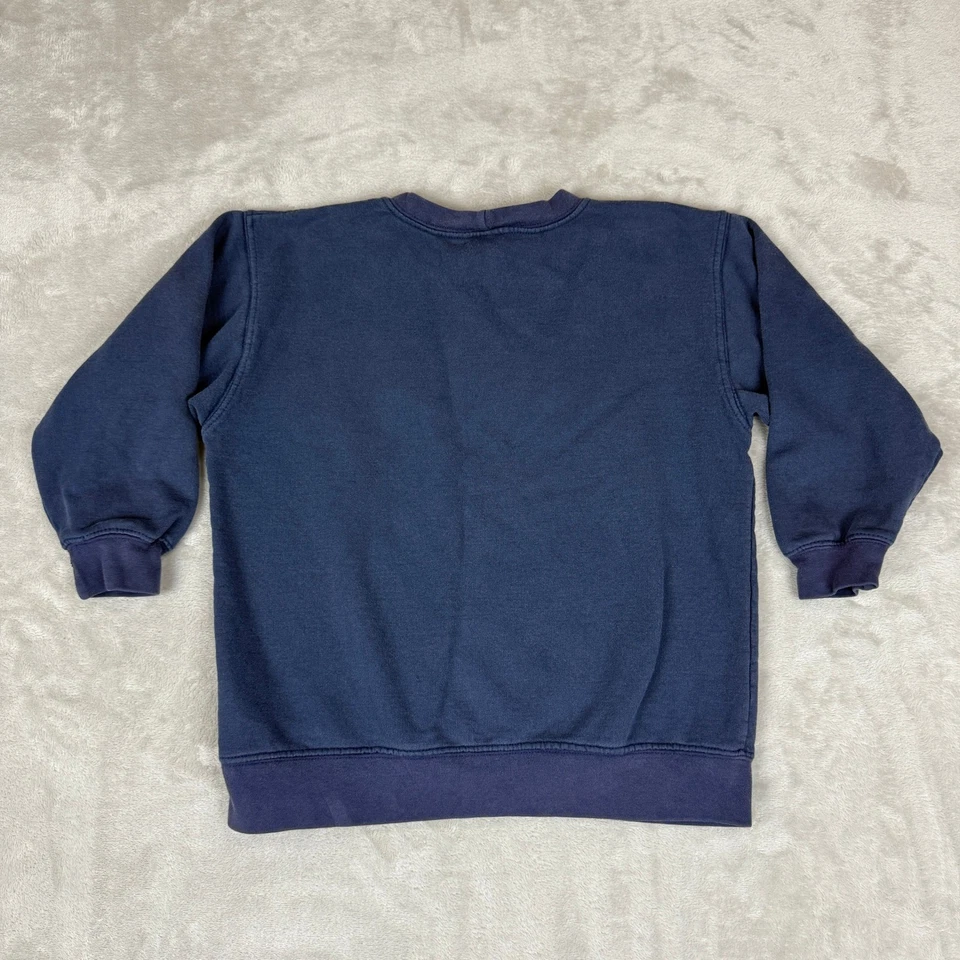 Винтажная толстовка OshKosh B'Gosh детский размер 5 темно-синий вышитый логотип сделано в США - Изображение 3 из 4