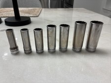 Snap-on Tools USA 7pc 3/8" Drive SAE 12 Point Deep Chrome Socket Set 207SFY