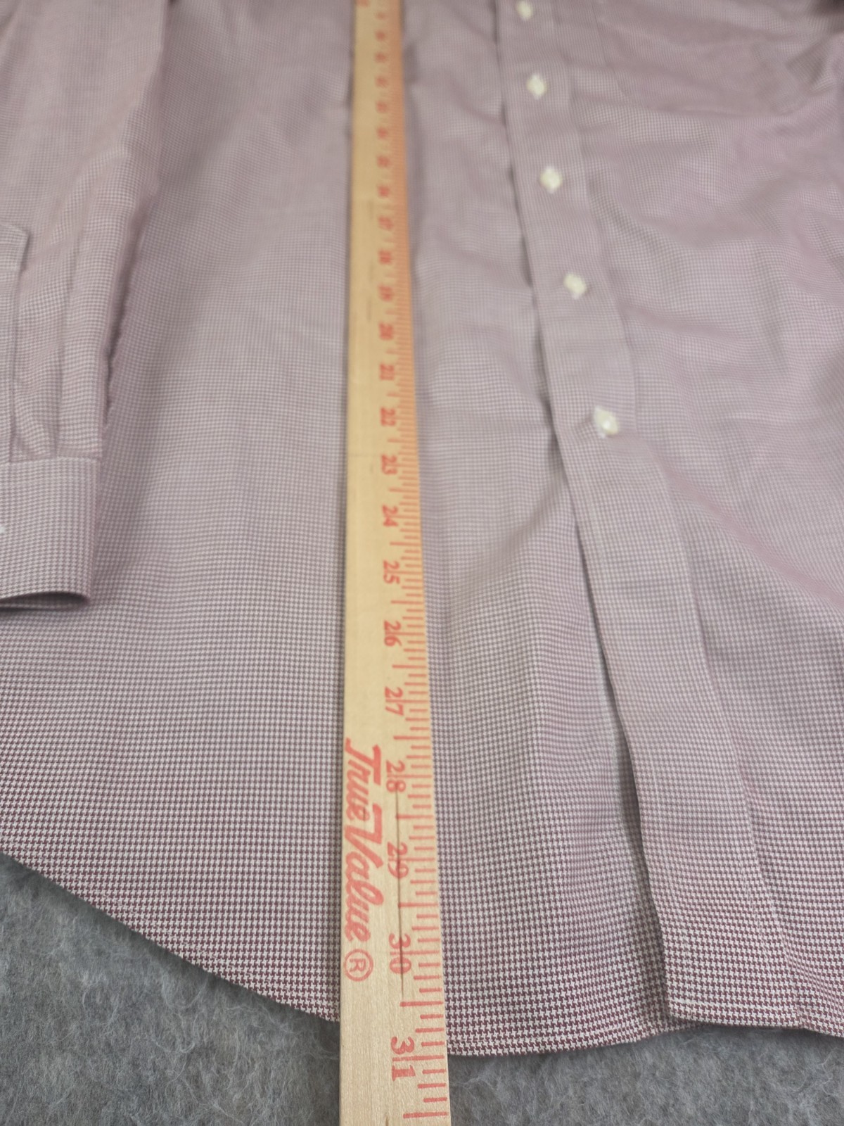 L.L. Bean Wrinkle Resistant Long Sleeve Maroon Geometric Print Button Up Medium