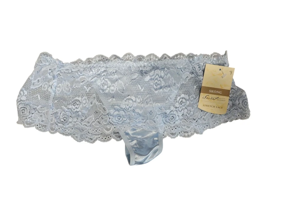 Skong de encaje elástico Secret Treasures para dama talla 7 azul nuevo con etiquetas Foto 3 de 3