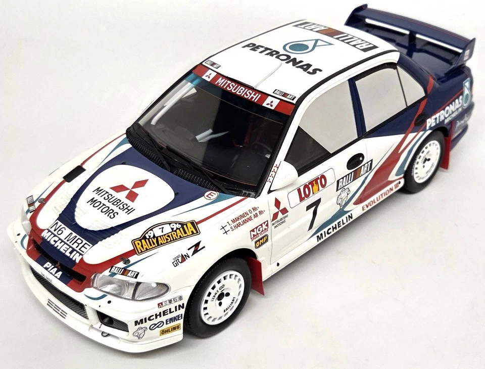 Coche modelo Otto 1/18 Mitsubishi Lancer Evo III Gr.A Rally Australia T. Makinen Foto 4 de 4