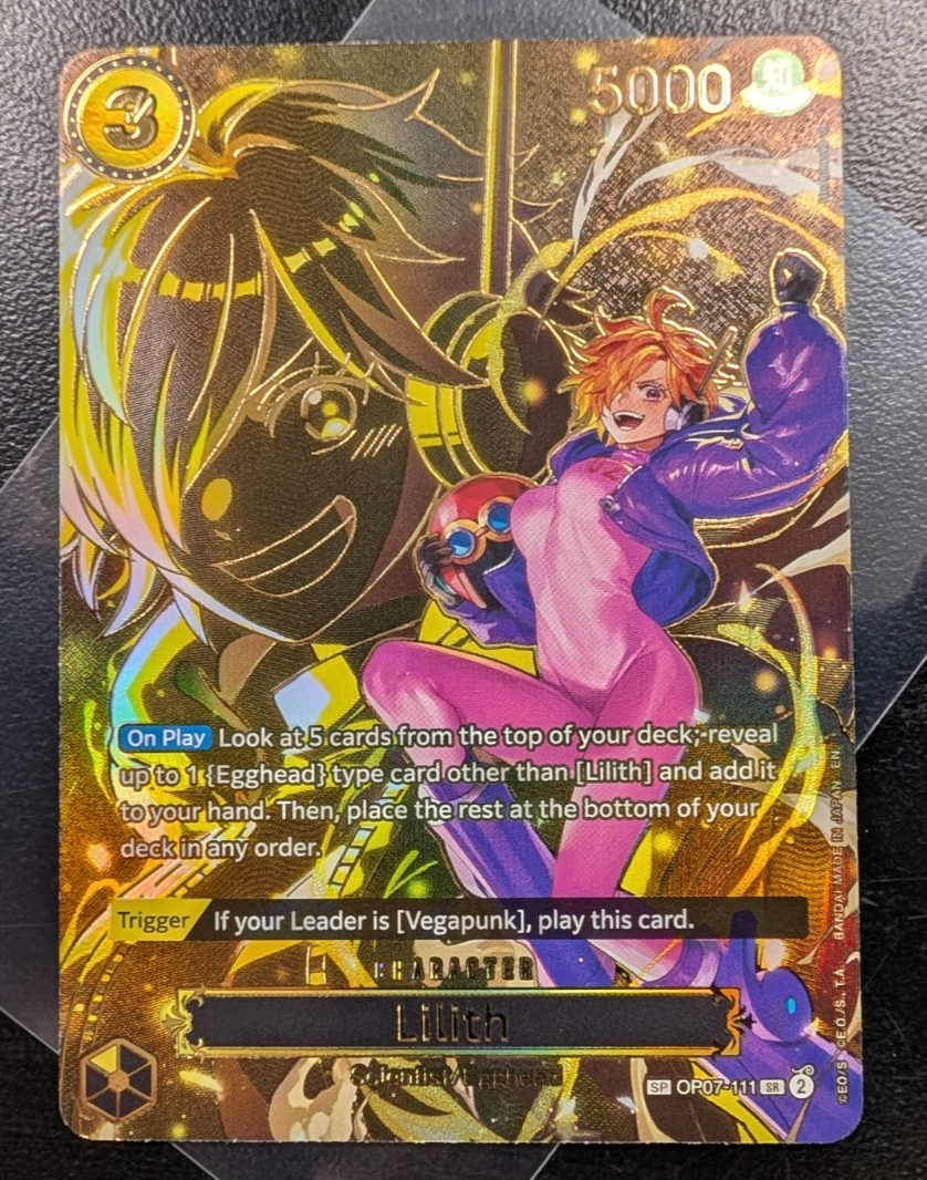 Lilith OP07-111 SP Gold Alternate Art One Piece Card Eng Carrying