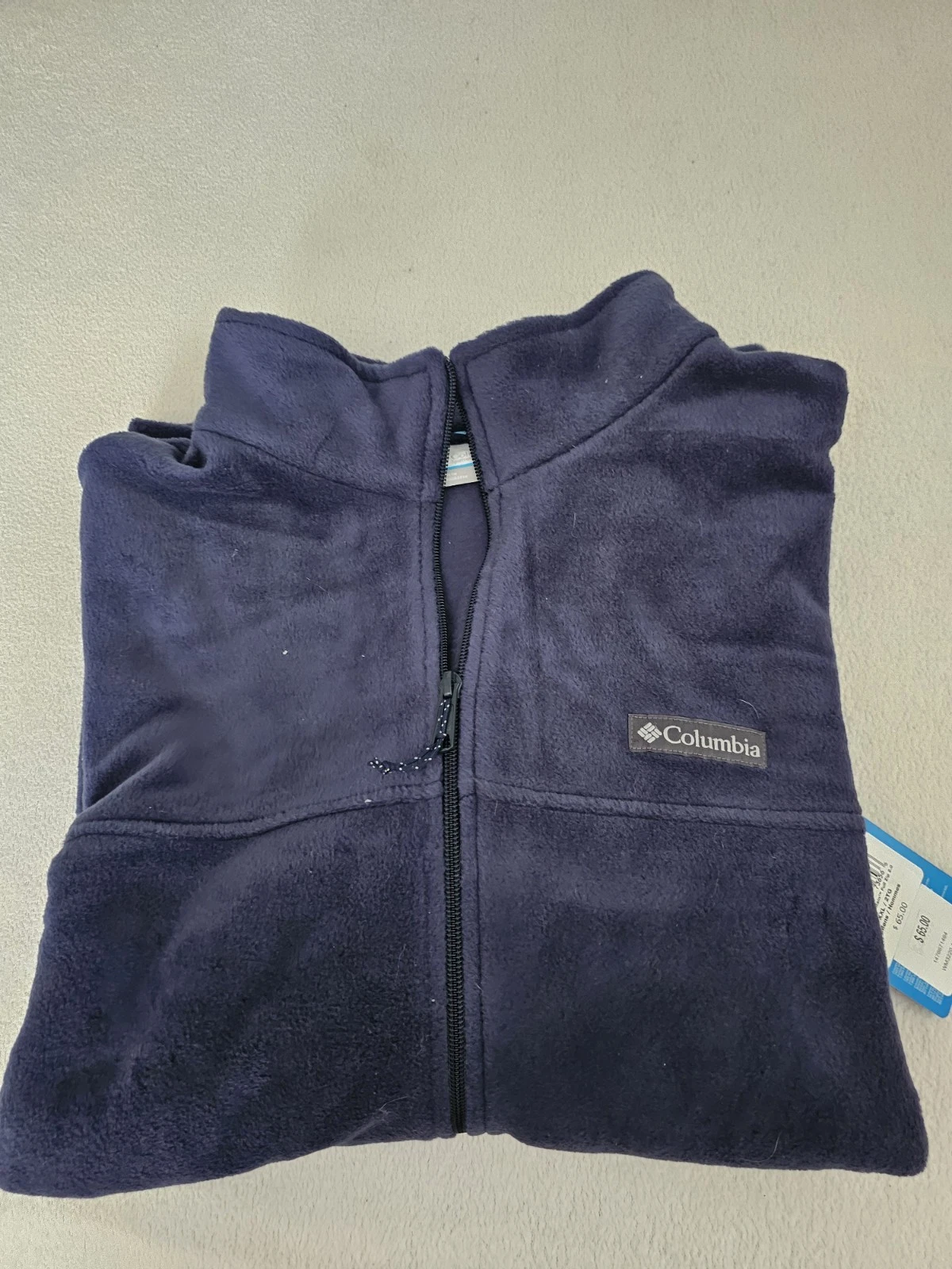 Columbia Mens Xxl BNWT Fleece Full Zip Jacket Blue WM3220 464 Warm Comfy Outdoor