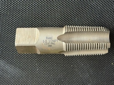 USA Hanson Made in USA 1''-11-1/2 NPT Pipe Tap  1-5/32 Drill