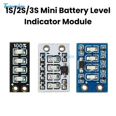 5PCS Mini Battery Level Indicator Module 1S/2S/3S Li-ion Battery Power Indicator