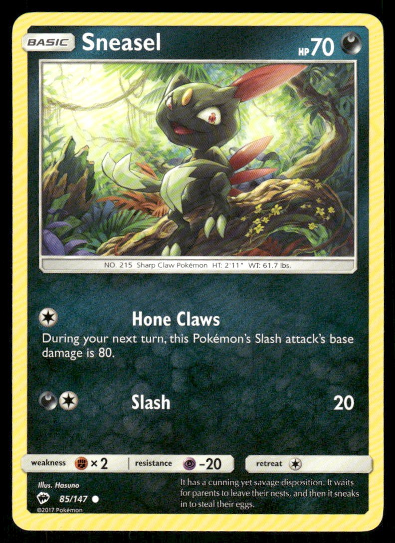 Sneasel 85/147 - Burning Shadows - Common NM