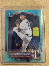 Mason McConnaughey 2025 Bowman Draft 1st Bowman Aqua Wave Refractor /125