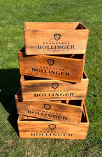 SET OF 5 HANDMADE WOODEN BOXES  - BOLLINGER