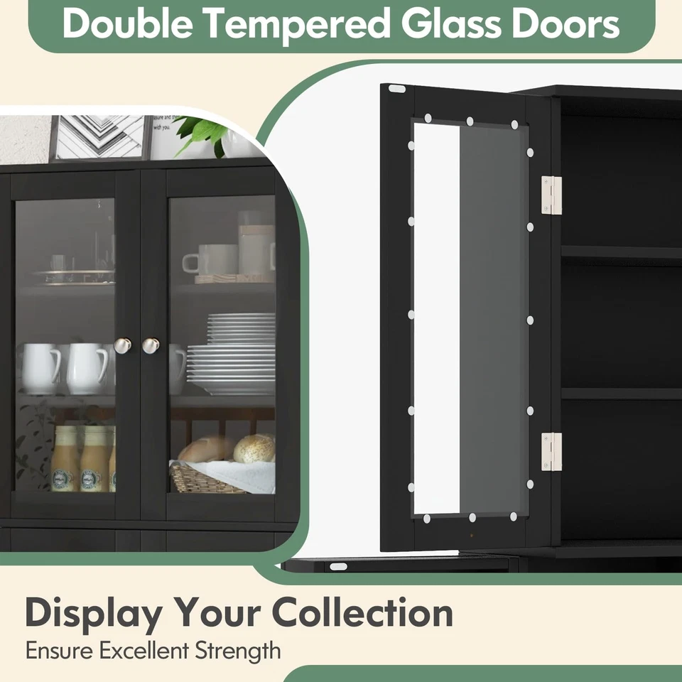 Giantex 63.5 Despensa Organizadores y Almacenamiento, Gabinete Alto Independiente para Foto 4 de 4