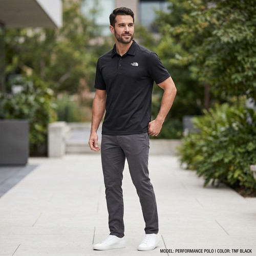 The North Face Men Polo Shirt Large Black Golf Sports Athletic Running Casual