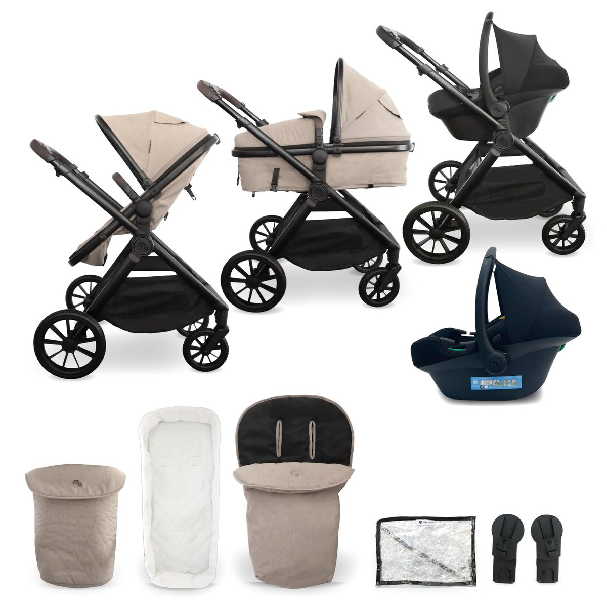 My Babiie MB220 3-in-1 Travel System Mink UK