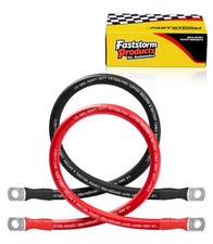 1/0 AWG Battery Cable, Flexible Inverter Cables 1Feet with 3/8" Terminals OFC...