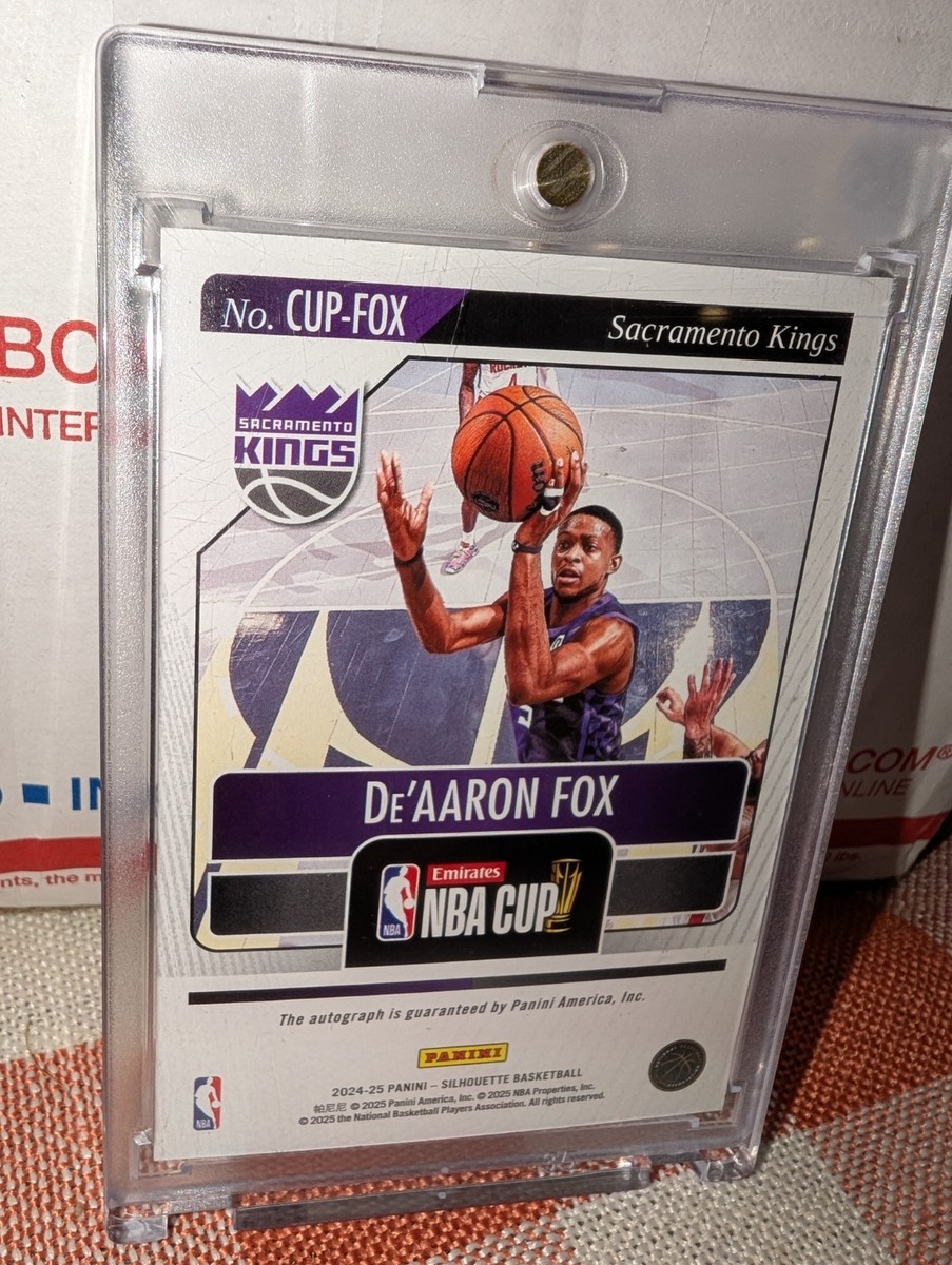 2024-25 Panini Silhouette NBA Cup Autographs DE'AARON FOX Auto /7