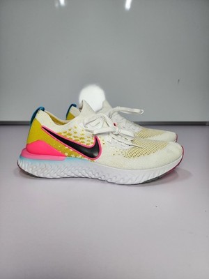Size 10 - Nike Epic React Flyknit 2 White Black Pink Blast CI7583-100