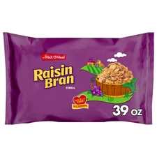 Malt-O-Meal Raisin Bran cereal, family size breakfast cereal, 39 OZ Bag....