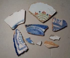 Lot Maiolica and Delftware Pottery Shards 1600s-1700s  Pirate Time Lot 2