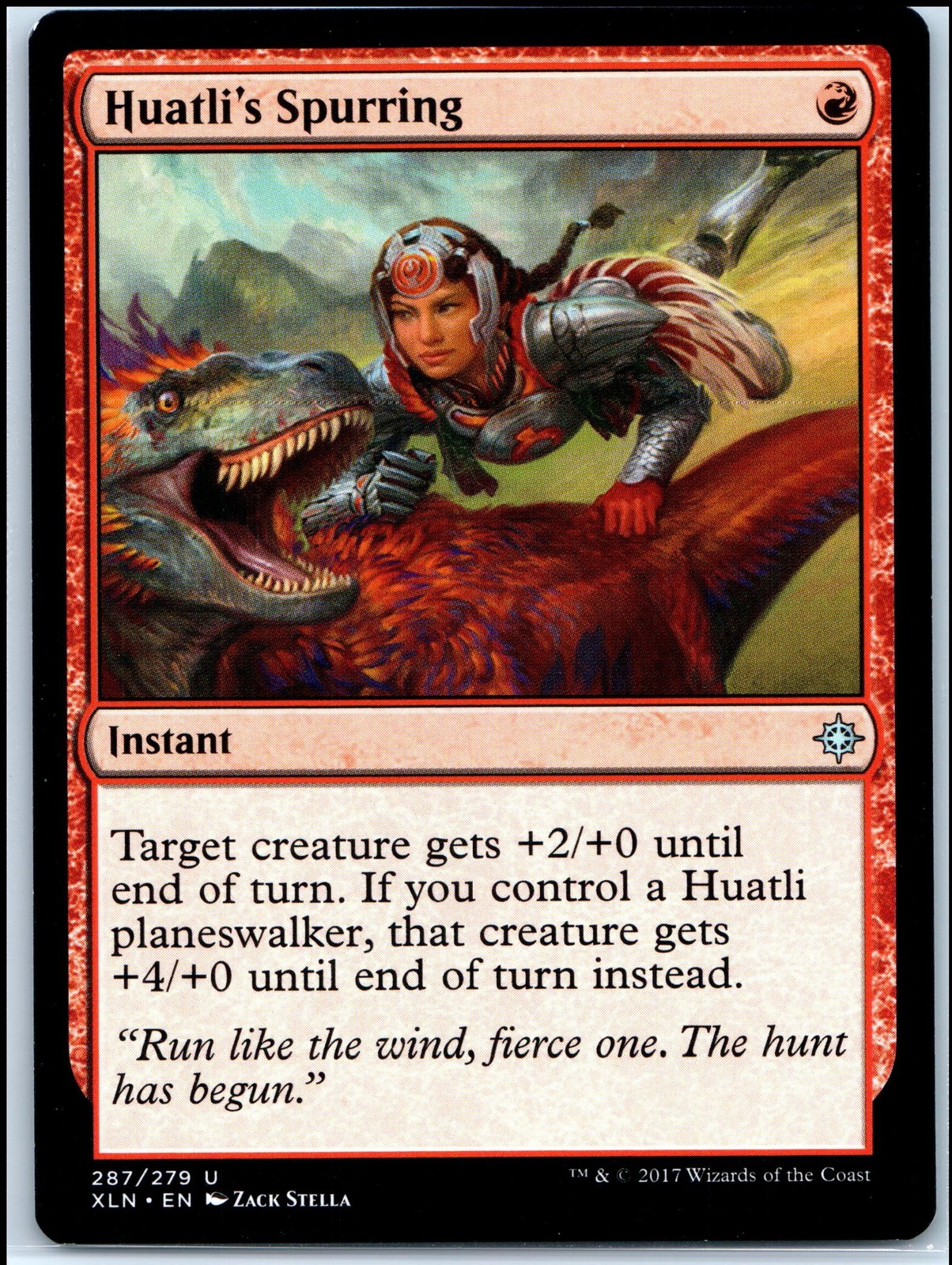 Magic the Gathering - Huatli's Spurring [XLN - 287] - NM/Uncommon