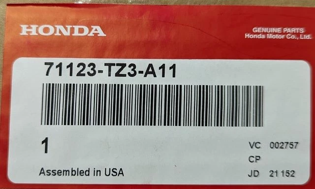 Cubierta de bisel sensor parrilla delantera genuina Acura TLX 2018-2020 7103-TZ3-A11 Foto 4 de 4