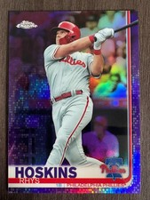2019 Topps Chrome Rhys Hoskins #195 Purple Refractor serial /299