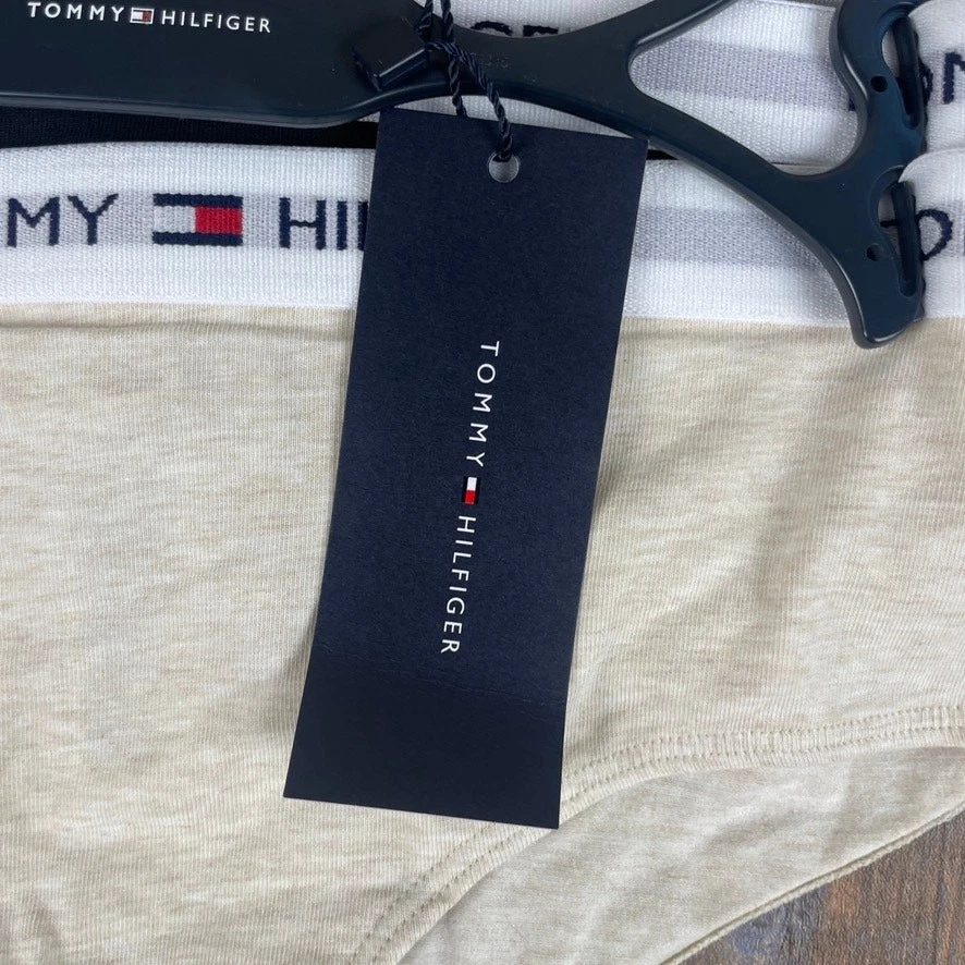 Tommy Hilfiger Mujer Gris Medio Negro Tostado Poliéster Ropa Interior Bragas 3PK Foto 2 de 4