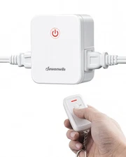DEWENWILS Wireless Remote Light Switch, 100FT RF Range, ETL Listed, 2 Outlet