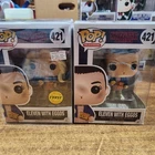 Funko Pop Stranger Things Lot Of 2 - #421 Eleven With Eggos & Chase in pop prote