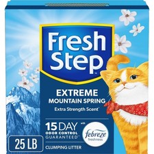 Heavy Duty Clumping Cat Litter with Febreze Fresh Scent Mountain Spring Odor
