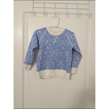 The Beaufort Bonnet Co 3T Blue Wave Print Sweatshirt Pullover