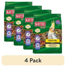  4 pack Kaytee Forti-Diet Cockatiel Pet Bird Food Seed, 3 lbs