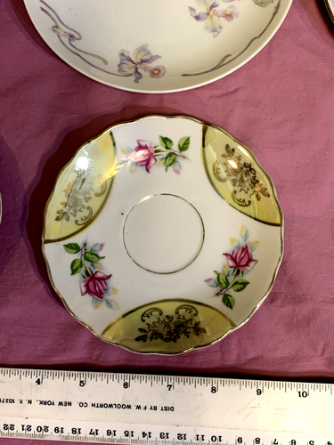 Vtg mini plate saucer tea small decorative plates lot of 9 Bone China - Picture 6 of 10