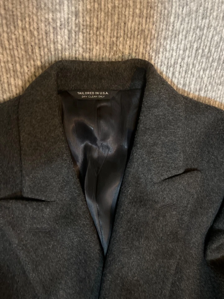 Abrigo de lana deportivo vintage Christian Dior Monsieur gabardina gris Foto 3 de 4