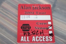 Alan Jackson  - unused Backstage Pass / Salem 2004  - FREE POSTAGE -