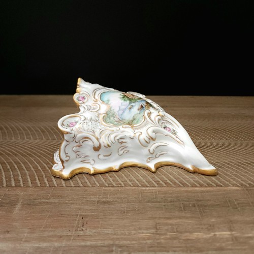 Porzellan Gerold Porzellan Bavaria W Germany Wand Taschenvase Gold handbemalt - Bild 8 von 15