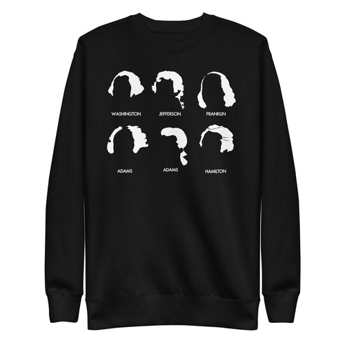 American Revolution Sudadera Blanca Washington Hamilton Jefferson Adams - Imagen 2 de 5
