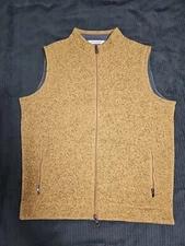 PETER MILLAR Crown NEW Fleece Full-Zip Vest In Dijon SZ Large 
