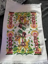 Vintage Golden Crown Christmas Kitchen Towel Reindeer 60’s 70’s