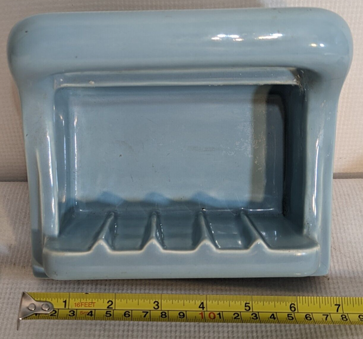 Ceramic or Porcelain Soap Dish Tray Washcloth Holder Pastel Blue 1960's Chipped eBay