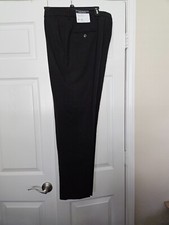 Nautica Men's Modern Fit Bi-Stretch Suit Dress Pants Flat Front Black NWT