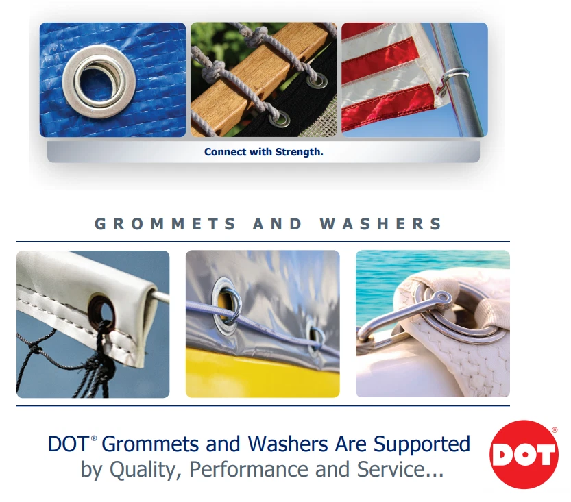 Grommets eyelets marine grade stainless steel rolled rim heavy duty 7mm - 16mm — 第 2/4 张图片