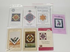 Lot Of 7 Mixed Quilt Patterns  Instructions For Quilt Squares  Wall Hangings