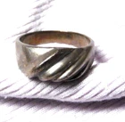 VINTAGE STUNNING STERLING SILVER BAND RINGS ~ SIZE 6.25 ~ SIGNED: SU 925