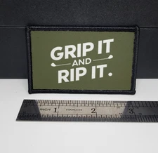Golf Saying "Grip it and Rip it" Meme Funny Morale Patch Custom Tactical 2x3 inc
