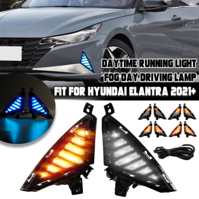 Daytime Running Light Fog Day Driving Lamps For Hyundai Elantra 2021 2022 2023