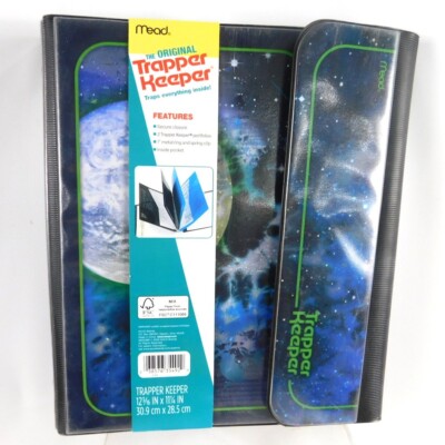 Mead Trapper Keeper Binder Folder Portfolio 2023 Retro Moon Space Galaxy